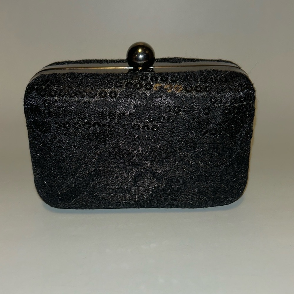 Euc Bebe mini sequin hard clutch